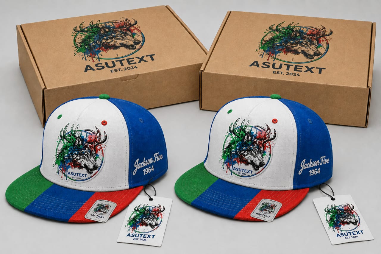 Neatly packaged Jackson 5 snapbacks inside boxes
