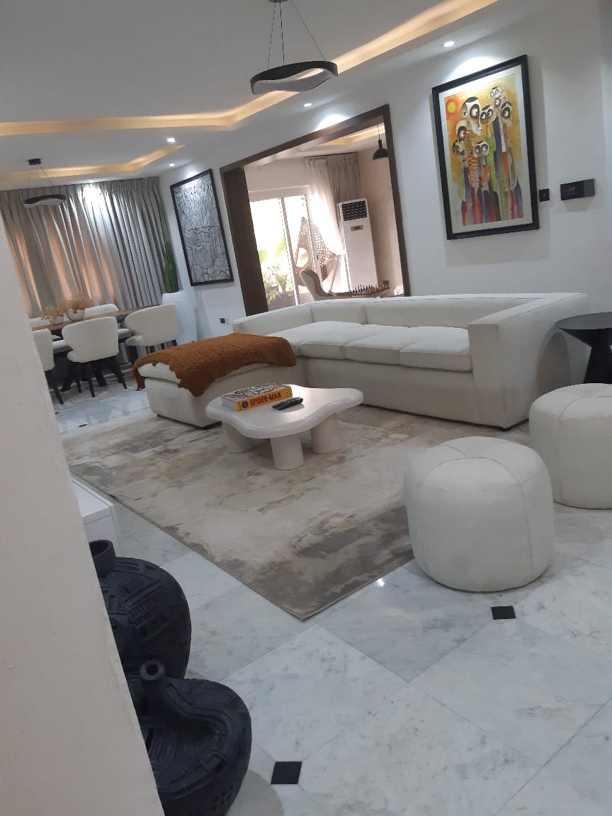 Thoroughly cleaned modern luxury house interior living room